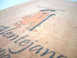 Capas menu em cortiça